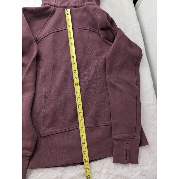 Lululemon New Edition Scuba Hoodie IV Sz 6 Light Maroon Thumbholes Cotton Fleece - Picture 6 of 9